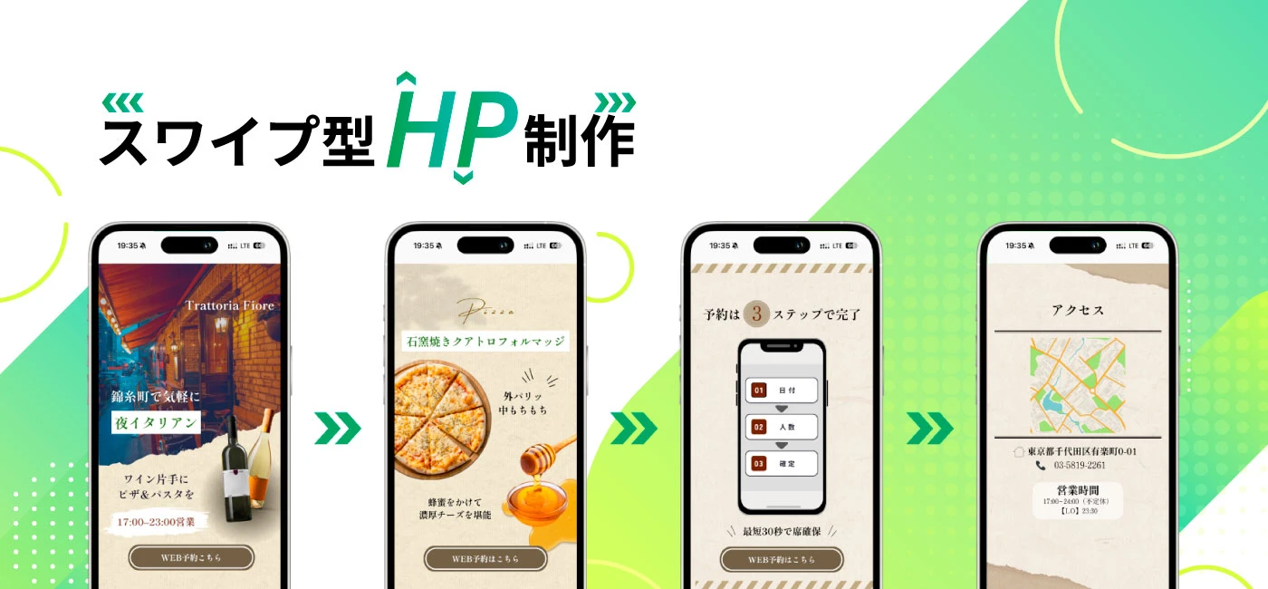 スワイプ型HP制作