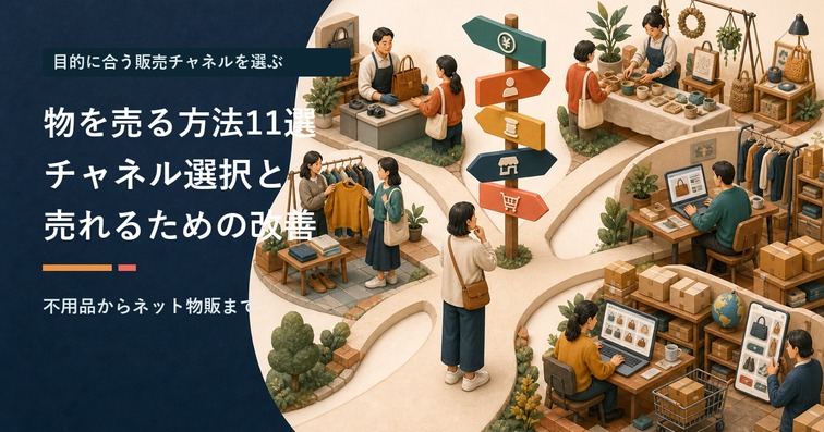 物を売る方法11選｜不用品の現金化からネット物販まで手数料を完全比較