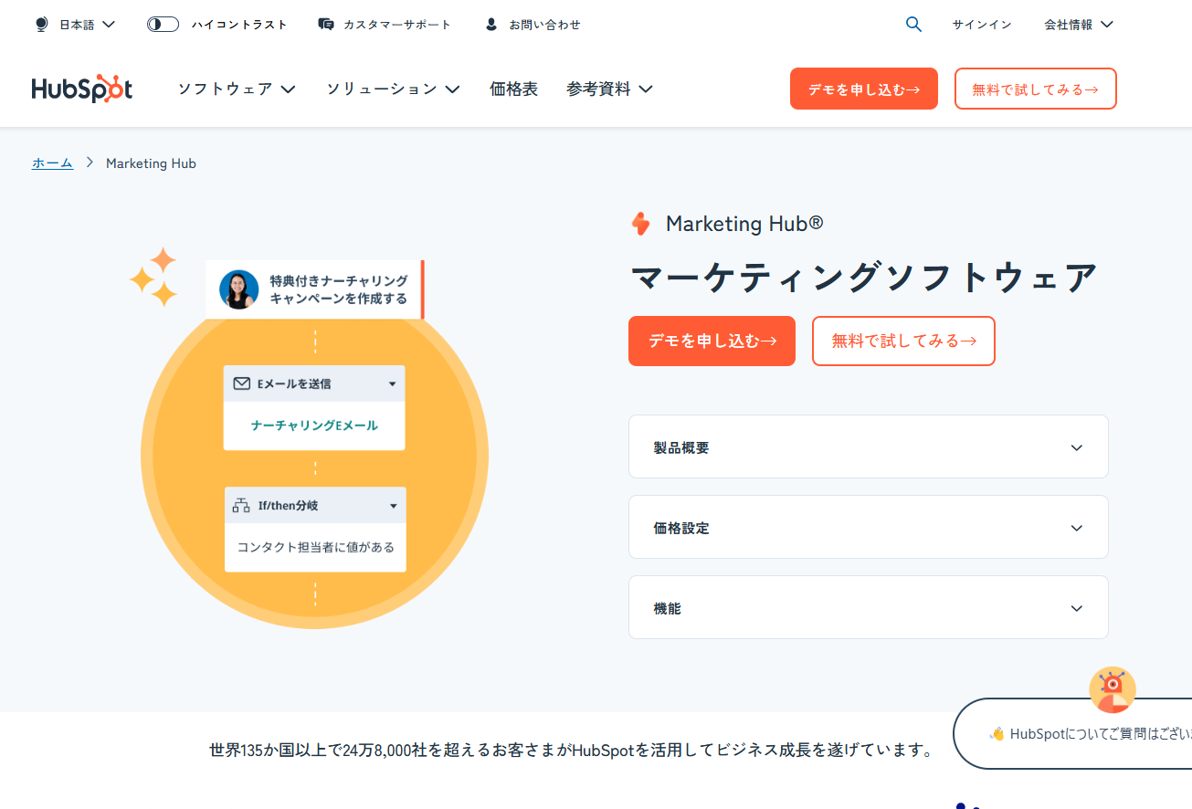 Marketing Hub（HubSpot）